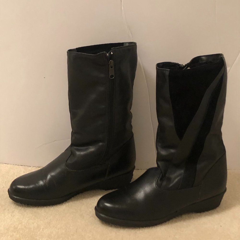 Black Toewarmers boots 9N Warm footwear for the slightly narrow foot